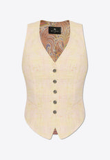V-neck Linen Vest