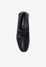 Ferragamo Loafers Front Navy Blue 02B796 FRONT 4 778844-TEAL BLUE NAVY