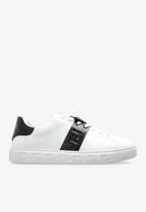 Greca Leather Low-Top Sneakers