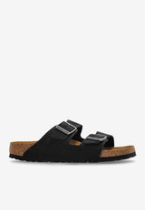 Birkenstock Arizona Double-Strap Leather Slides 1019035 0-BLACK
