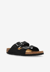 Birkenstock Arizona Double-Strap Leather Slides 1019035 0-BLACK