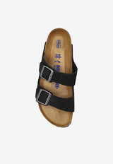 Birkenstock Arizona Double-Strap Leather Slides 1019035 0-BLACK
