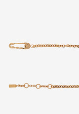 Versace Safety Pin Chain-Link Belt Gold 1018366 1A00620-3P000