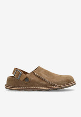 Birkenstock Lutry Premium Suede Clogs Beige 1025297 0-GRAY TAUPE