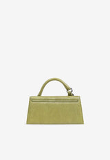 Le Chiquito Long Handbag in Lizard-Embossed Leather