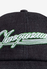 Logo Embroidered Denim Bucket Hat