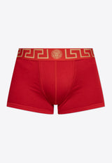 Versace Greca Border Low-Rise Trunks AU10026 1A10011-A9X2