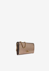 Iconic Metallic Leather Chain Clutch