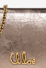 Iconic Metallic Leather Chain Clutch