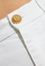 Logo Embroidered Tapered-Leg Jeans