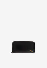 Chloè Iconic Logo Zip-Around Leather Wallet CH25SP488 O16-001