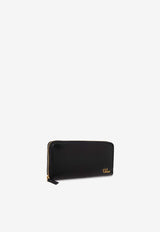 Chloè Iconic Logo Zip-Around Leather Wallet CH25SP488 O16-001