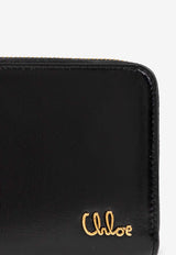 Chloè Iconic Logo Zip-Around Leather Wallet CH25SP488 O16-001