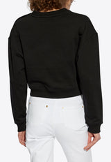 سويت شيرت قصير بشعار مطبوع