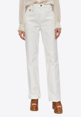 بنطال رياضي بقَصة ساق مستقيمة مع حلقة D