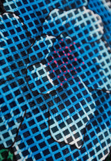 فستان قصير بقَصة تي شيرت بطبعة زهور الفاوانيا