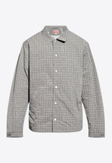 جاكيت بقَصة قميص بنمط منسوج