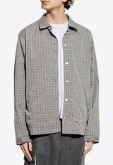 جاكيت بقَصة قميص بنمط منسوج