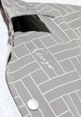 جاكيت بقَصة قميص بنمط منسوج