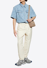 Weave Pattern Denim Shirt