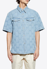 Weave Pattern Denim Shirt