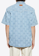 Weave Pattern Denim Shirt