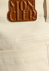 Logo Patch Gabardine Straight-Leg Pants