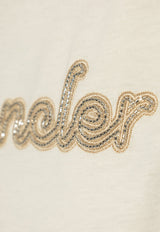 Pearl Embroidered Logo T-shirt
