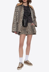 Leopard Print Buttoned Jacket
