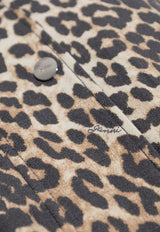 Leopard Print Buttoned Jacket