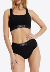 Versace 90s Vintage Logo Rib-Knit Briefs 1013505 1A09551-1B000