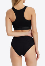 Versace 90s Vintage Logo Rib-Knit Briefs 1013505 1A09551-1B000