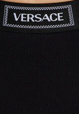 Versace 90s Vintage Logo Rib-Knit Briefs 1013505 1A09551-1B000