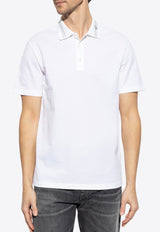 Versace Medusa Embroidered Polo T-shirt White 1013906 1A13463-1W000