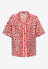 قميص ستروبيري غاردن من الحرير