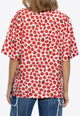 قميص ستروبيري غاردن من الحرير