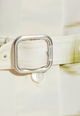 فستان قصير بقَصة قميص بنقشة بلوسوم