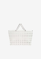 حقيبة توت إيلا من الجلد بنقشة جلد التمساح