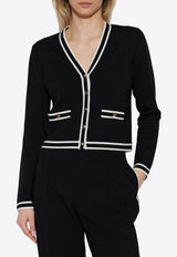 Tory Burch Wool Cardigan ‘Kendra’ Black 169104 0-005