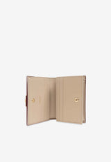 Salvatore Ferragamo Hug Compact Bi-Color Leather Wallet Burgundy 220633 151 779490-BORGOGNA