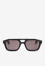 Engraved Logo Aviator Sunglasses