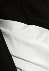 Deep V-neck Tailored Mini Dress