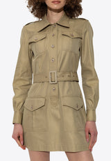 Safari Belted Mini Dress