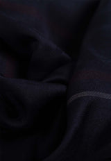 Ferragamo Tartan Jacquard Cashmere-Blend Scarf Blue 520130 ST 4GANCI 779411 NEW NAVY