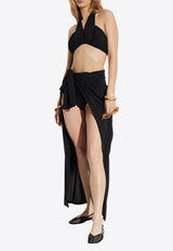 رداء شاطئ غير متماثل برباط ذاتي