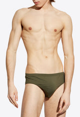 سروال سباحة برقعة شعار بارزة