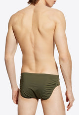 سروال سباحة برقعة شعار بارزة