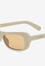 Jacquemus Capri Rectangular Sunglasses Yellow JAC55 0-C7SUN