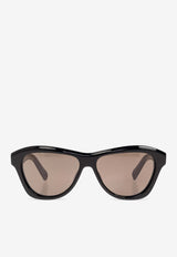 Jacquemus Logo Print Round Sunglasses Gray JAC59 0-C1SUN