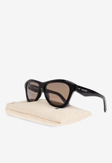 Jacquemus Logo Print Round Sunglasses Gray JAC59 0-C1SUN